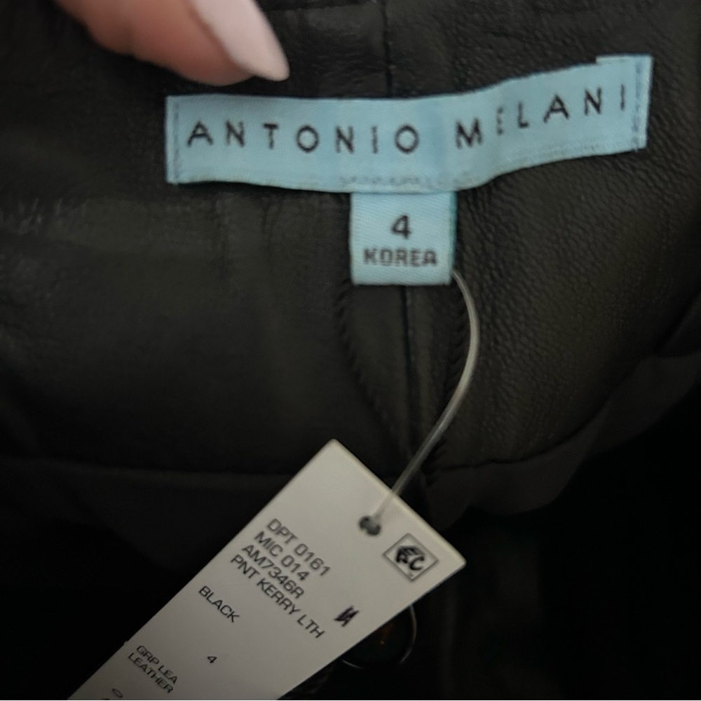 Antonio Melani luxury collection Kerry genuine leather belted pants NWT 4 - Picture 7 of 12